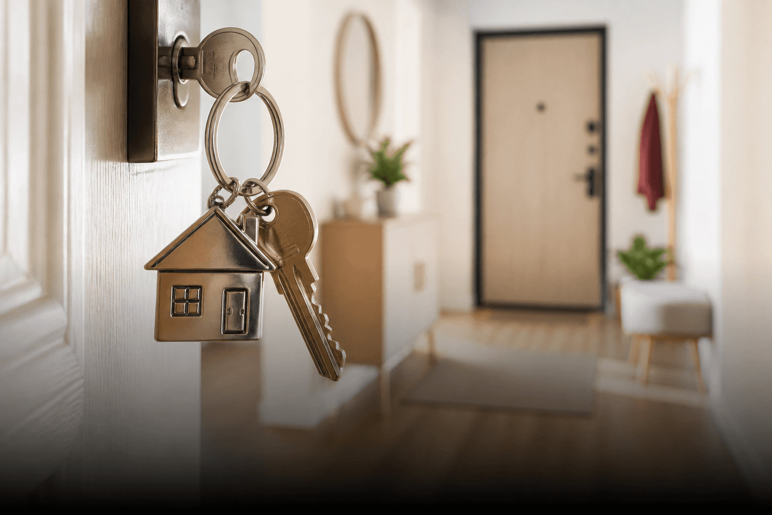 Owner handing over home keys